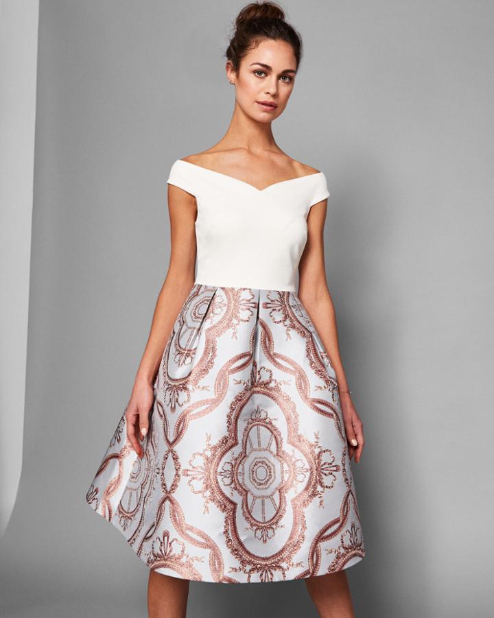 Ted Baker Versailles Jacquard Full Skirted Dress