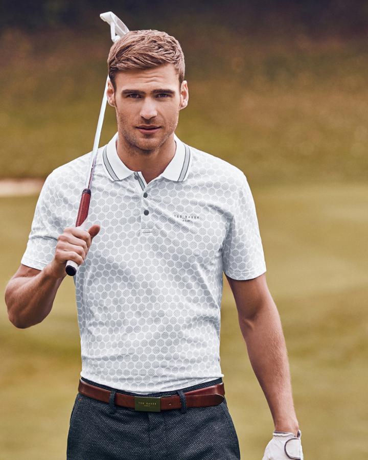 Ted Baker Large Spot Print Polo Shirt