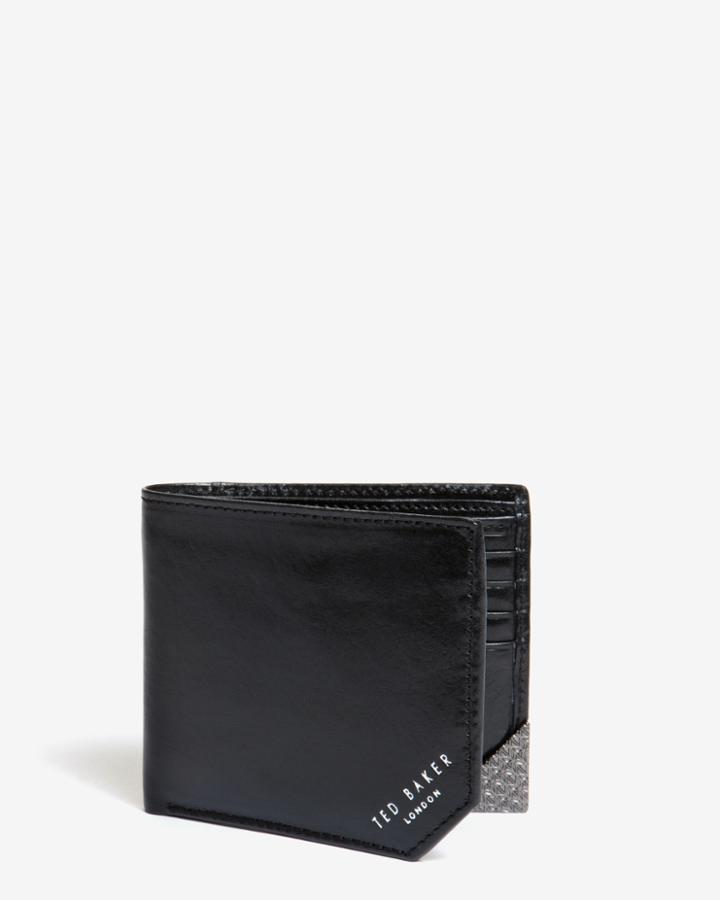 Ted Baker Metal Corner Leather Bi-fold Wallet
