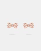 Ted Baker Mini Ornate Crystal Bow Stud Earrings Zz-crystal