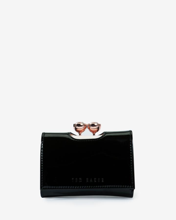 Ted Baker Small Leather Crystal Bobble Purse Patent