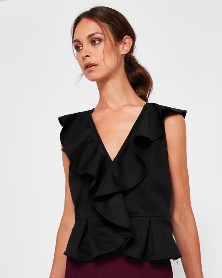 Ted Baker Ruffle Front V-neck Top