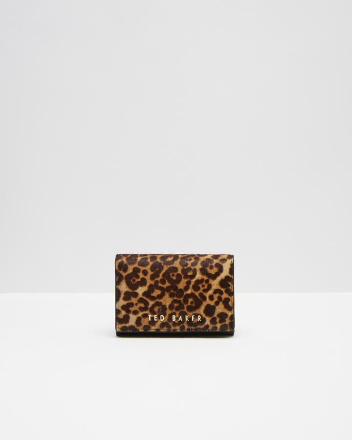 Ted Baker Small Leopard Print Leather Purse