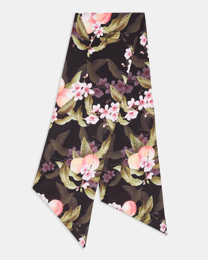 Ted Baker Blossom Skinny Scarf Black