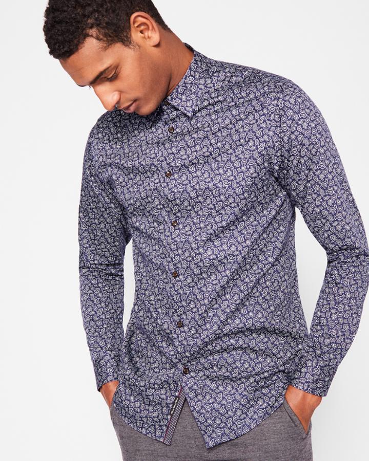 Ted Baker Paisley Print Cotton Shirt