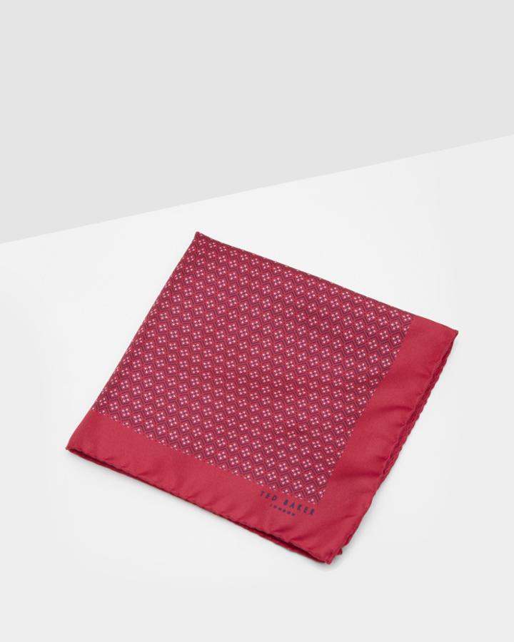Ted Baker Geo Tile Print Pocket Square