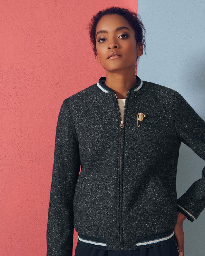 Ted Baker Striped Trim Bomber Jacket