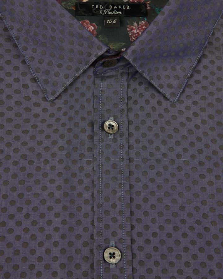 Ted Baker Tonal Spot Print Shirt