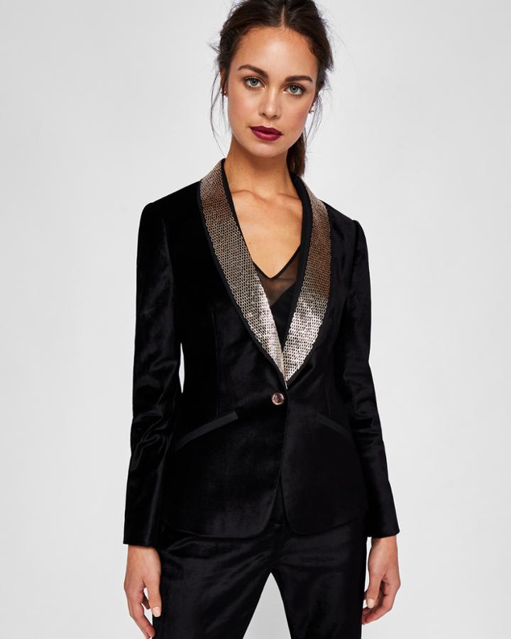 Ted Baker Embellished Velvet Suit Jacket
