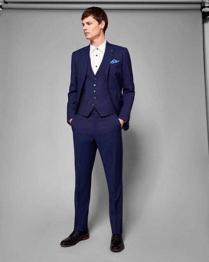 Ted Baker Skinny Fit Plain Wool Vest