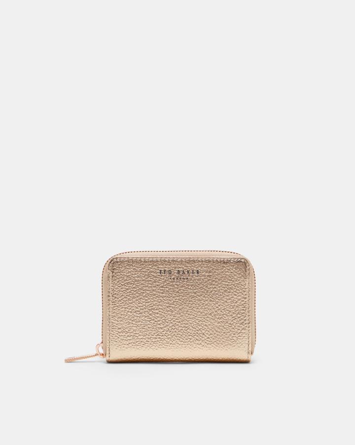 Ted Baker Zip Around Leather Mini Wallet