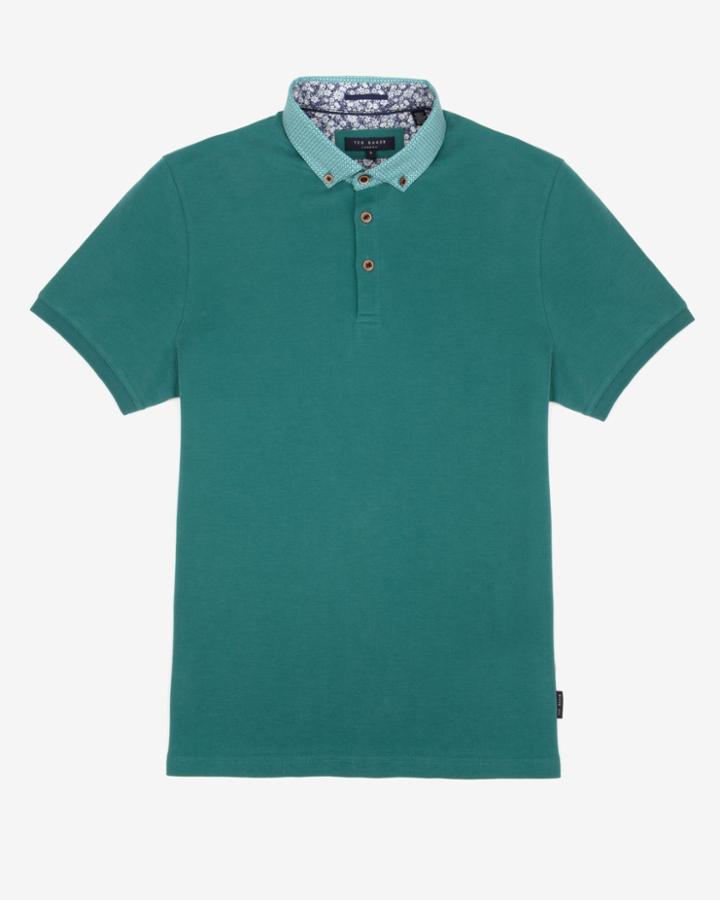 Ted Baker Woven Collar Polo Shirt