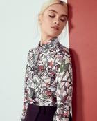 Ted Baker Peter Pan Collar Floral Print Shirt