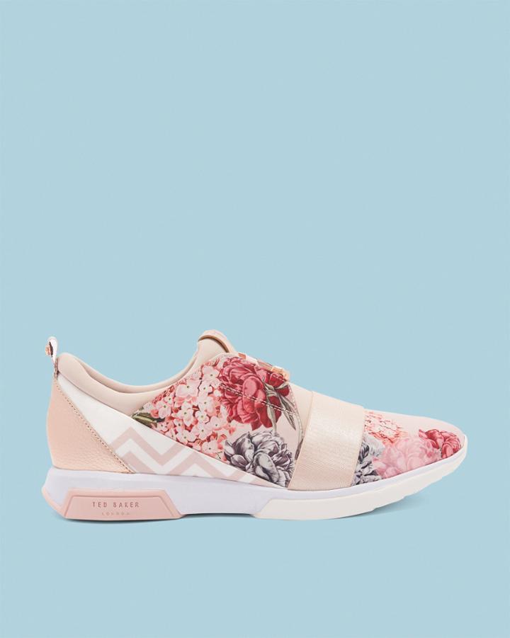 Ted Baker Printed Suede Trim Sneakers
