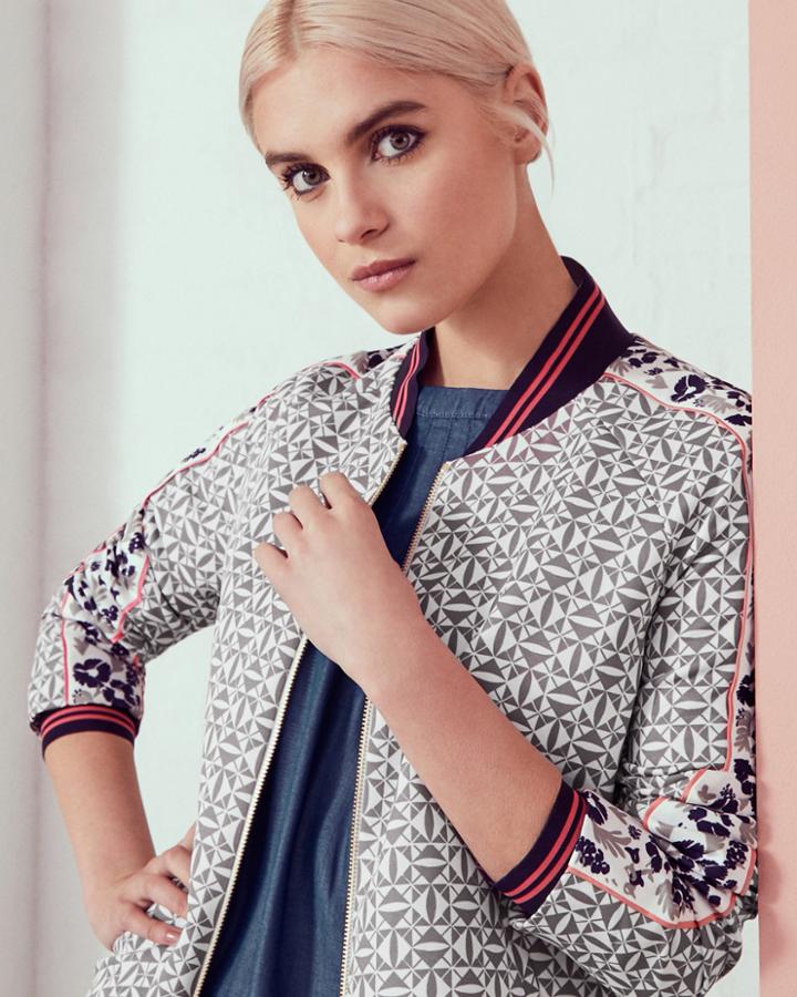 Ted Baker Geo Floral Print Bomber Jacket