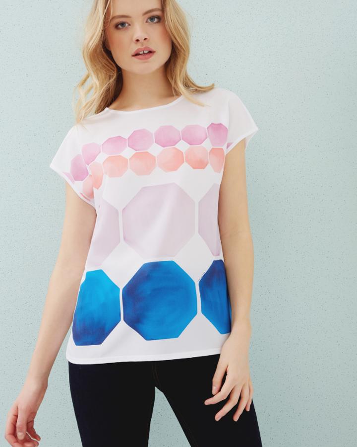Ted Baker Marina Mosaic Woven T-shirt