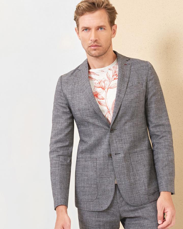 Ted Baker Cross Hatch Linen Blazer