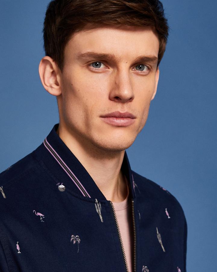 Ted Baker Tropical Print Bomber Jacket