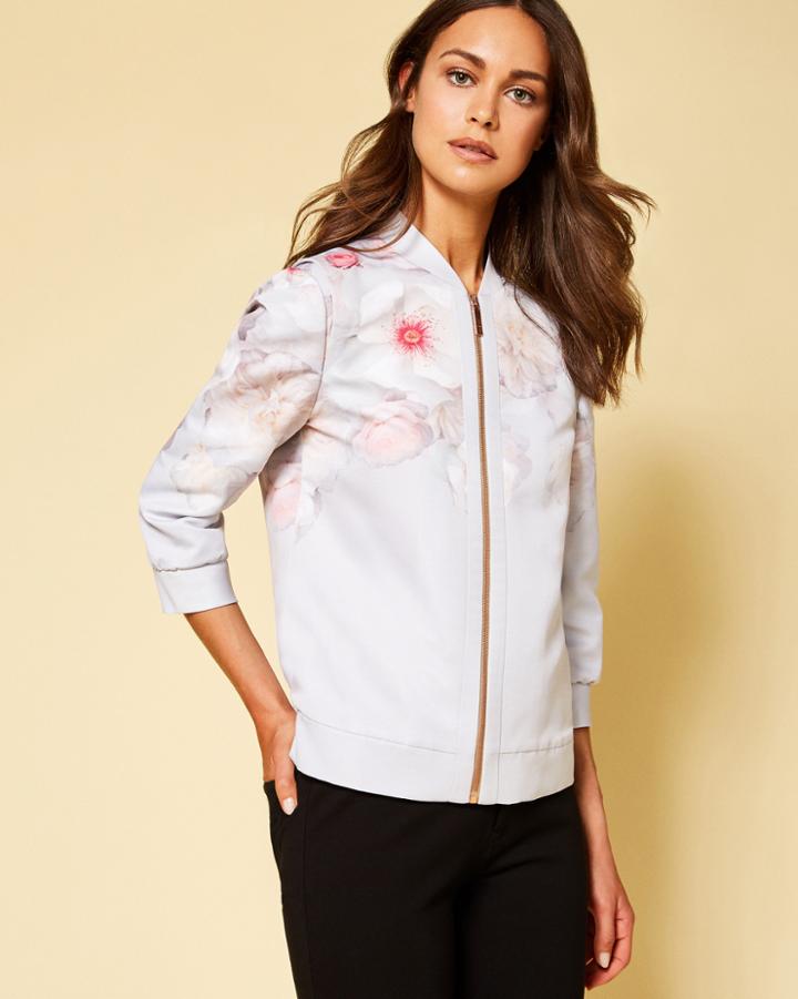 Ted Baker Chelsea Bomber Jacket Light Gray