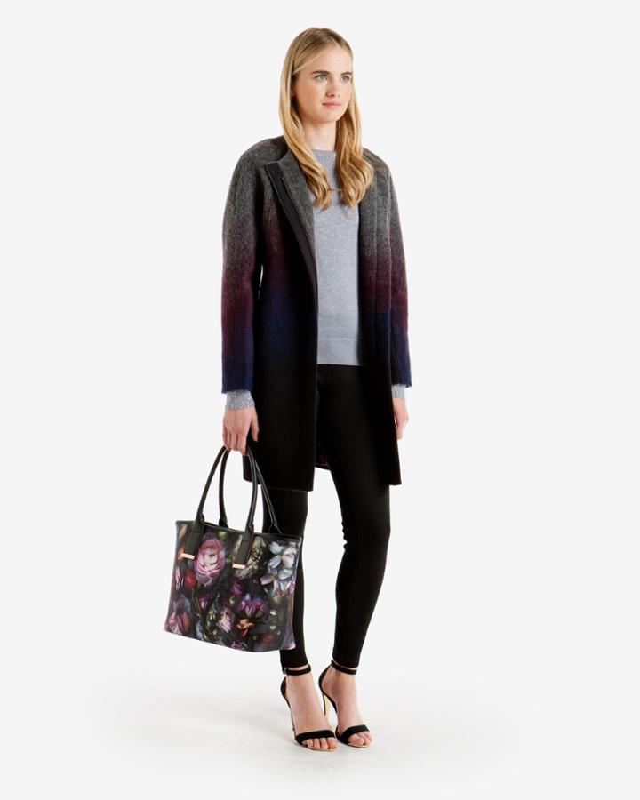 Ted Baker Ombr Cocoon Coat Mid