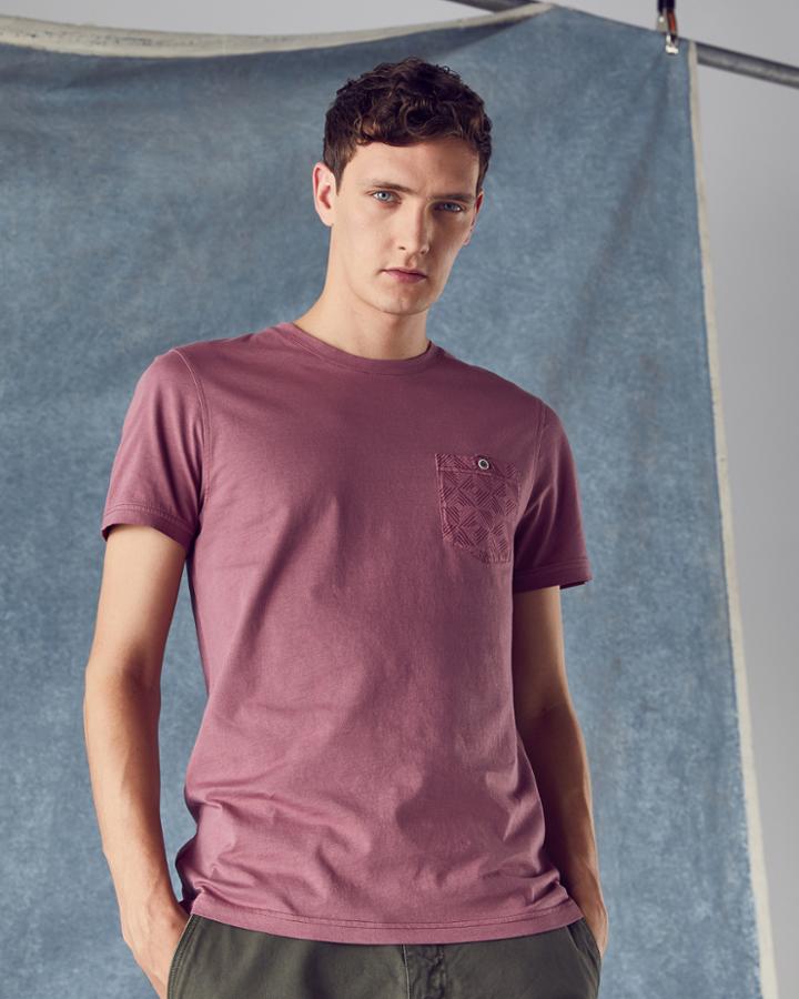 Ted Baker Geo Print Pocket Cotton T-shirt