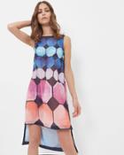 Ted Baker Marina Mosaic Dropped Hem Cover Up