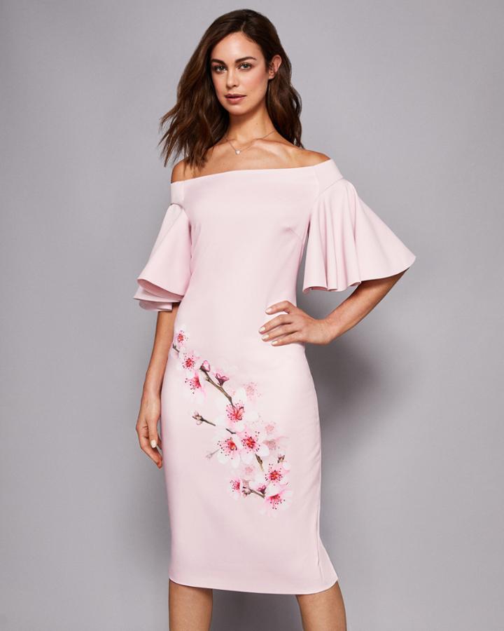 Ted Baker Soft Blossom Bardot Dress