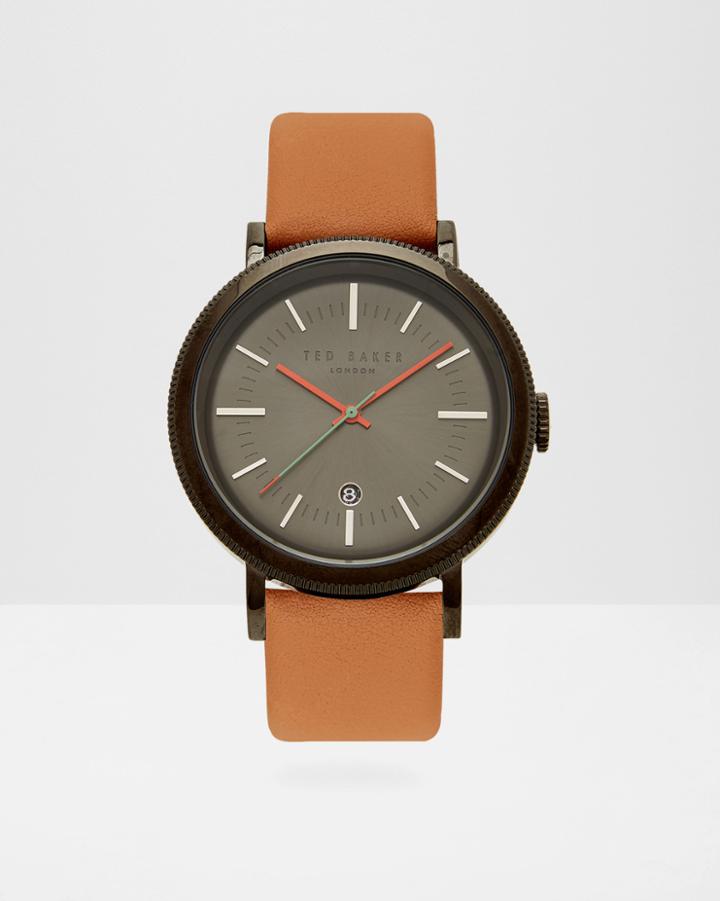 Ted Baker Etched Detail Leather Watch