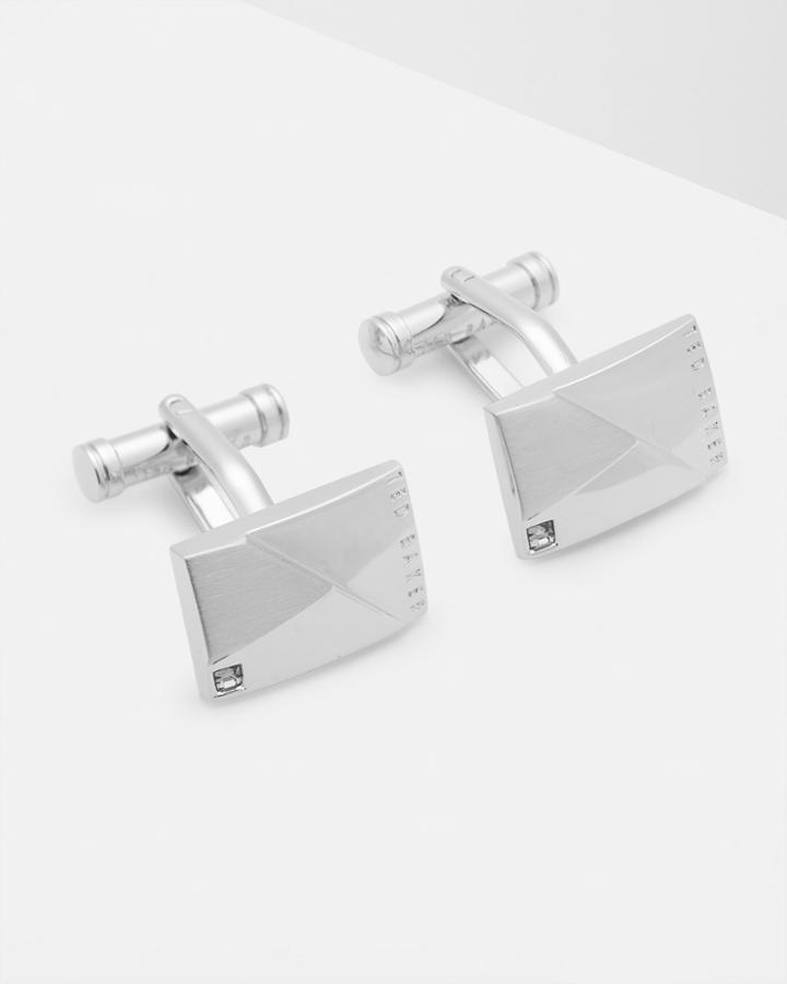 Ted Baker Crystal Detail Rectangular Cufflinks