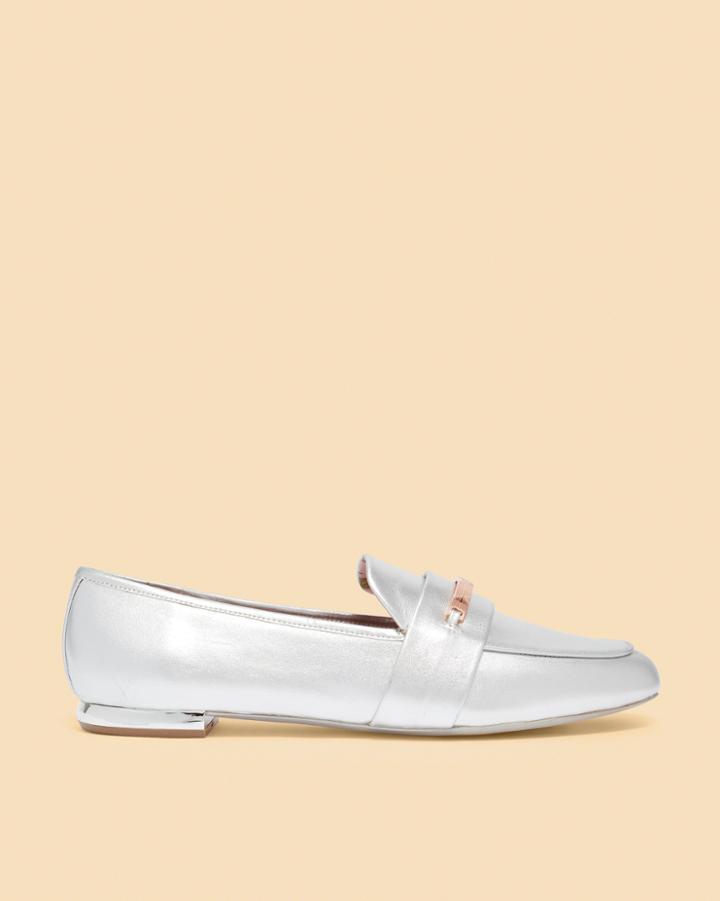 Ted Baker Metallic Bar Detail Loafers