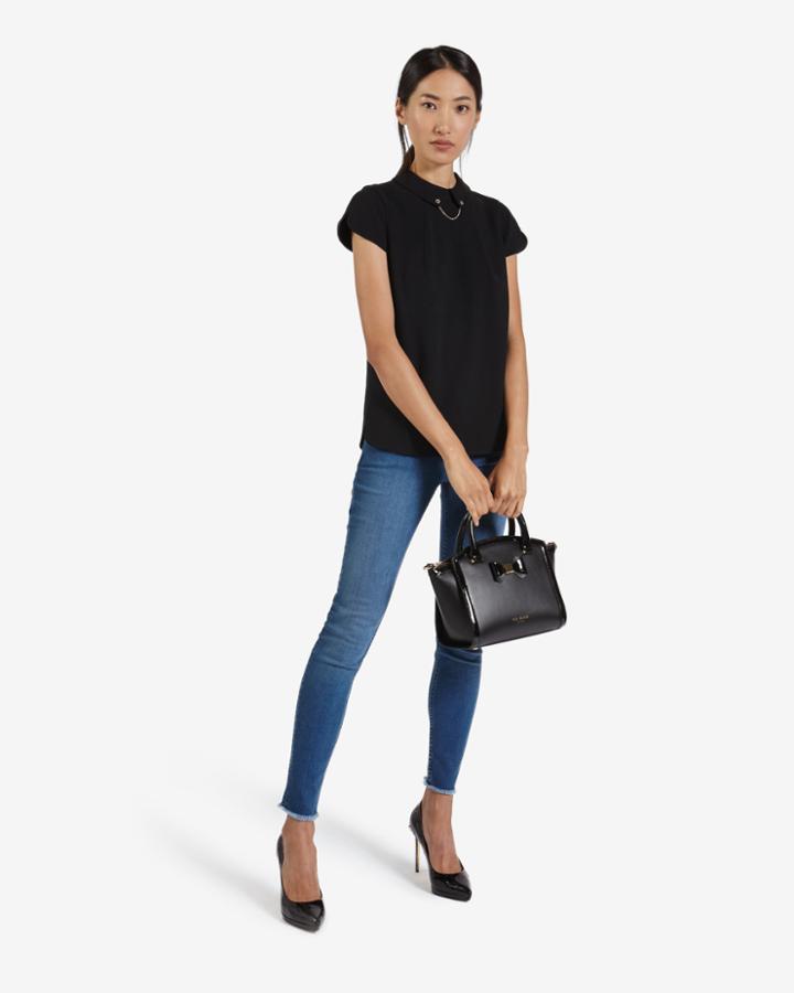 Ted Baker Curved Hem Collared Top