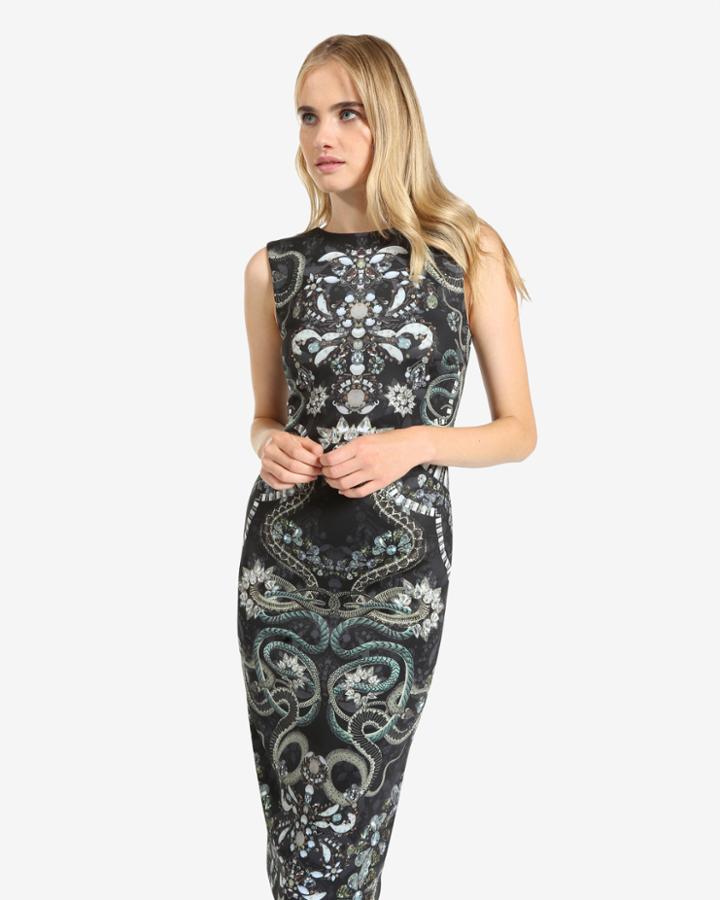 Ted Baker Jewel Print Midi Dress
