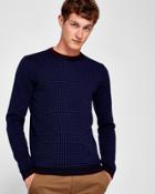 Ted Baker Herringbone Jacquard Wool Sweater