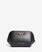 Ted Baker Leather Trapeze Bow Wash Bag