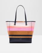 Ted Baker Glitter Stripe Shopper Bag