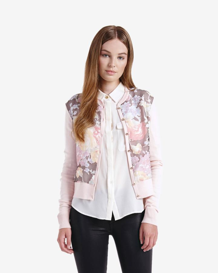 Ted Baker Colorful Burnout Floral Cardigan