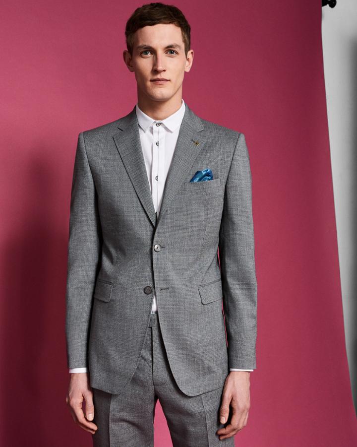 Ted Baker Debonair Semi Plain Wool Suit Jacket