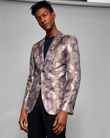 Ted Baker Global Silk Floral Jacquard Jacket