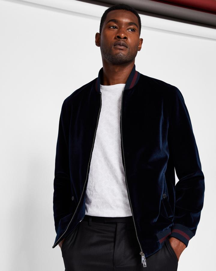 Ted Baker Velvet Bomber Jacket