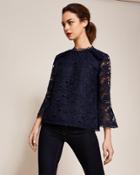 Ted Baker Lace Bell Sleeved Top