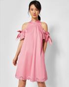 Ted Baker Embroidered Cold Shoulder Dress