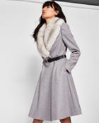 Ted Baker Faux Fur Skirted Coat