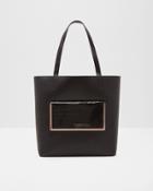 Ted Baker Metallic Trim Leather Shopper Bag And Wallet