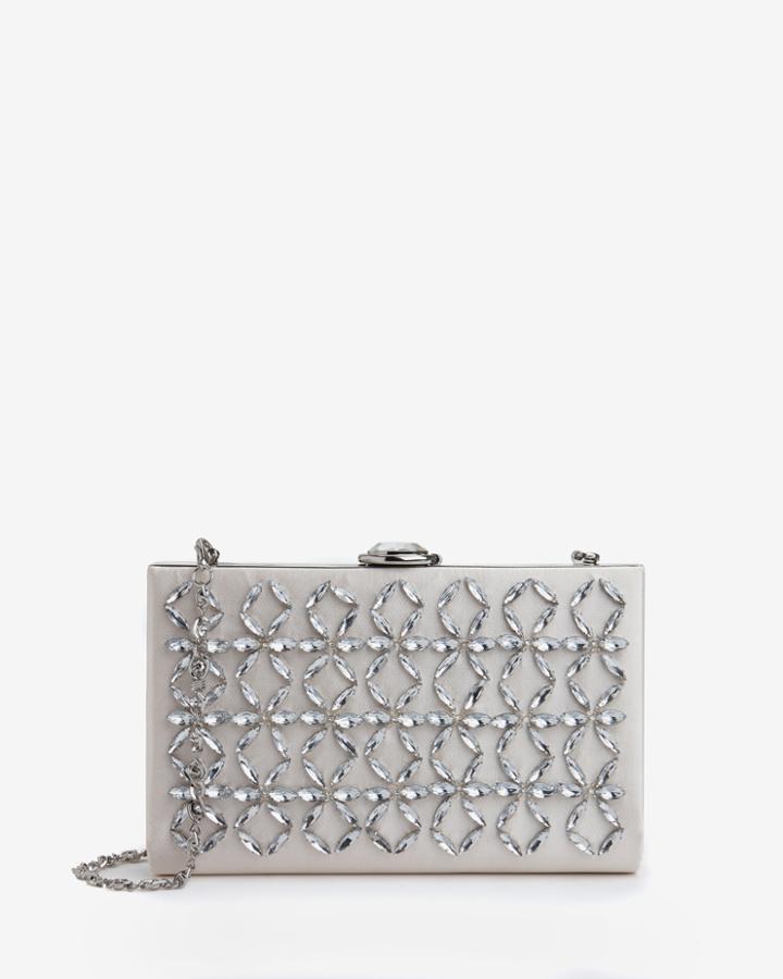 Ted Baker Embellished Hard Case Clutch Bag