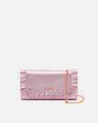 Ted Baker Metallic Leather Ruffle Cross Body Matinee Purse