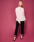 Ted Baker Ruched High Neck Silk Blouse