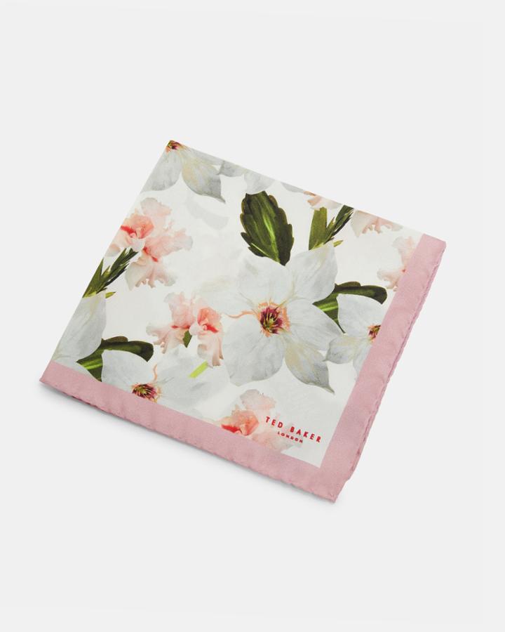 Ted Baker Chatsworth Bloom Silk Pocket Square