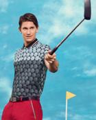 Ted Baker Colour-block Golf Ball Print Polo Shirt