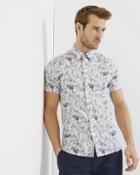 Ted Baker Leaf And Bird Print Cotton Shirt