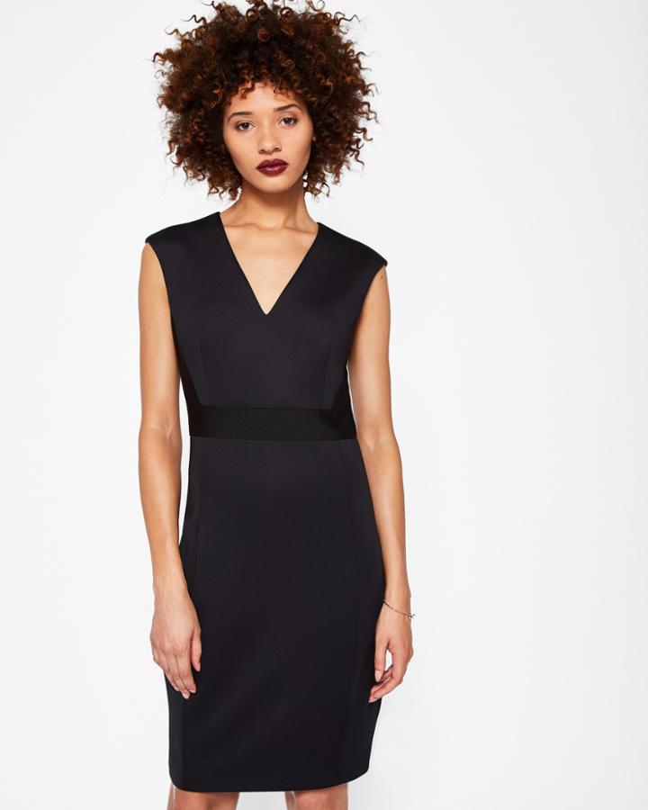 Ted Baker V-neck Contrast Waist Dress